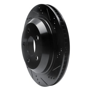 Chevrolet Camaro Brake Rotor (1) - Rear Right - R1 Concepts - Drilled & Slotted - Black - `98-`02